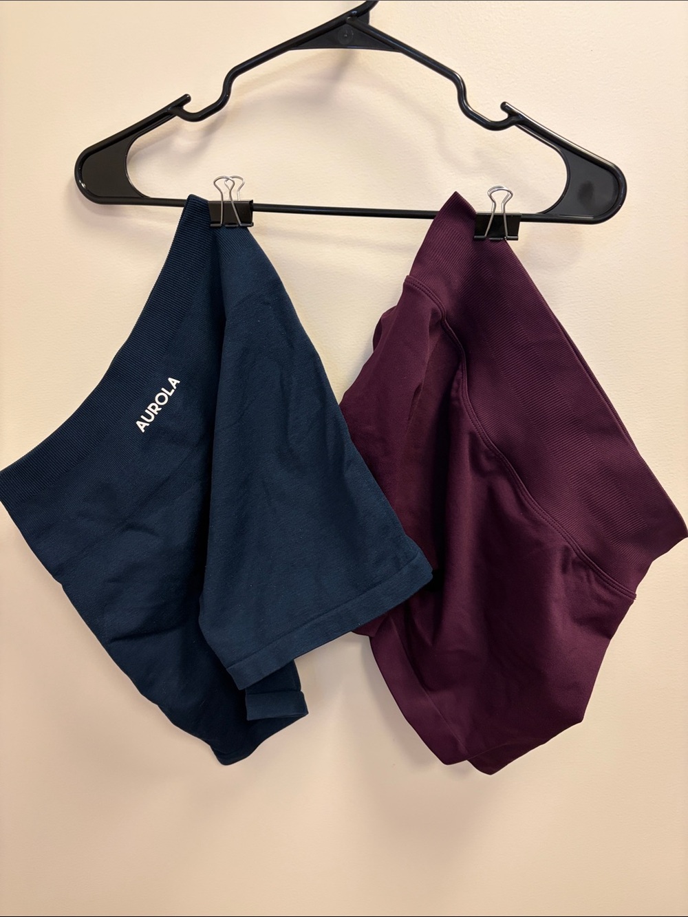 Aurola Women's Athletic Shorts - Navy and Plum